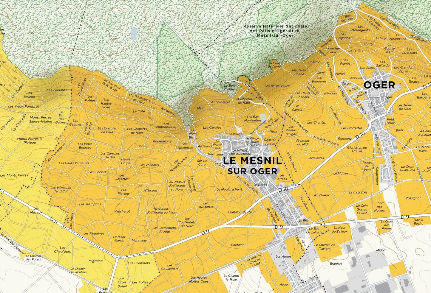 Mapping Champagne- Côte des Blancs Map