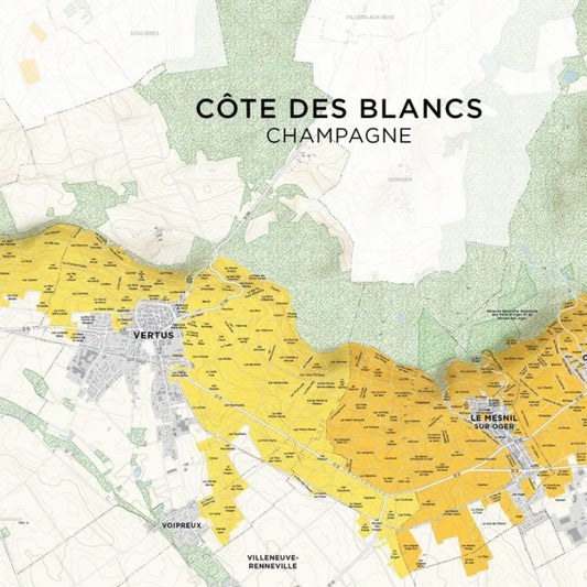 Mapping Champagne- Côte des Blancs Map